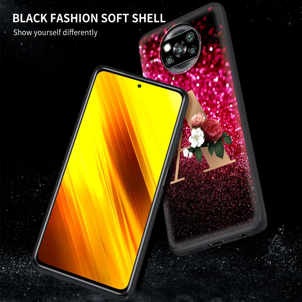 Retro Letter  Phone Case For Xiaomi Redmi Note 9S K40 8 9 8T 9T 7 9C 9A 7A 6A 8A K30 Pro Black Soft Mobile Cover