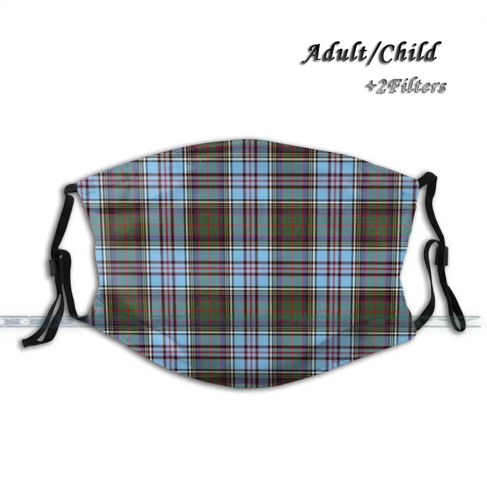 Клан Андерсон Шотландка Печать многоразовая маска для полости рта моющийся