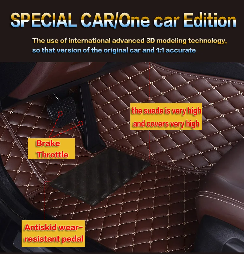 3D автомобильные коврики на заказ для Kia Rio II III IV X Line EU универсальные 2005 now кожаные
