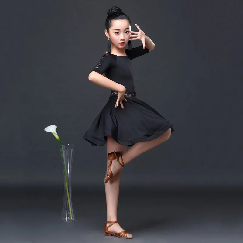 

Children's New Latin Dance Skirt Girls Temperament Dress Performance Clothes Rumba Samba Dancing Profession Practice Clothing