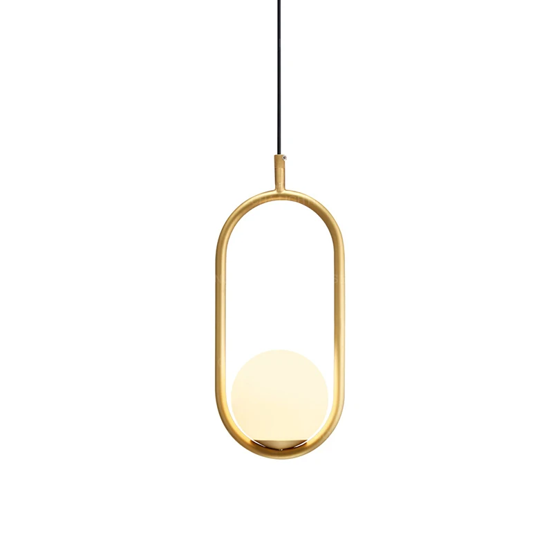 Подвесной светильник в виде стеклянного шара золотой стиле лофт Скандинавская