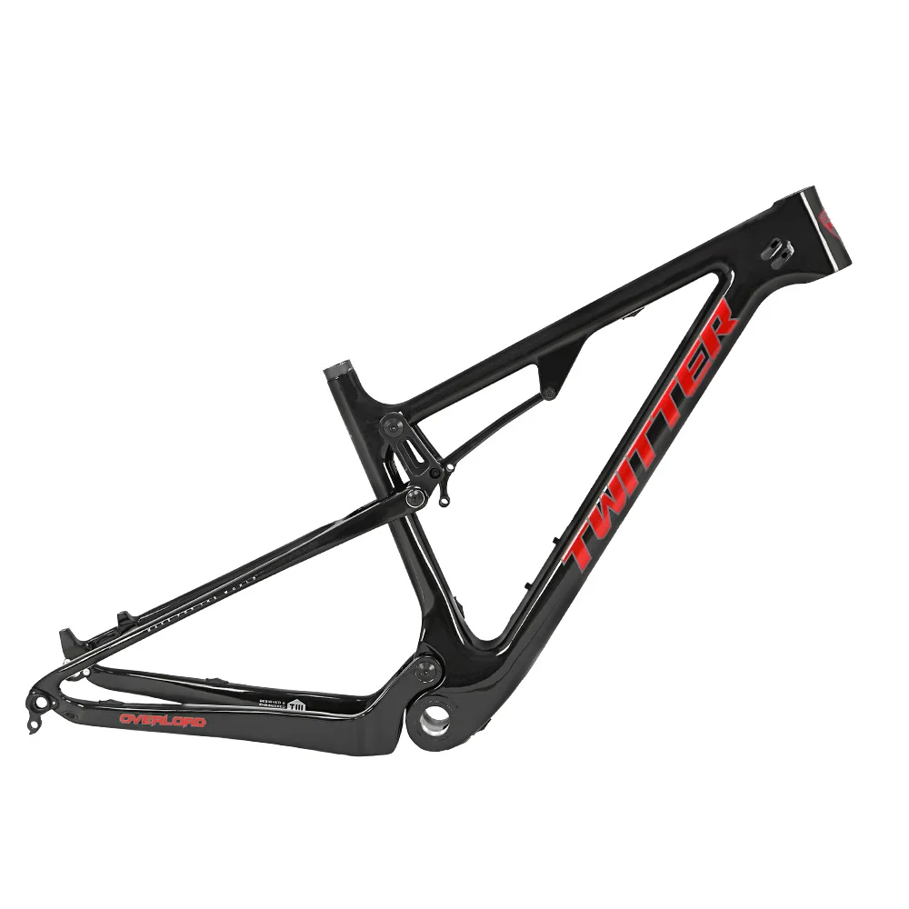 

TWITTER bike frame with shock absorption and soft tail XC off-road grade full suspension carbon fiber mountain frame29ican frame