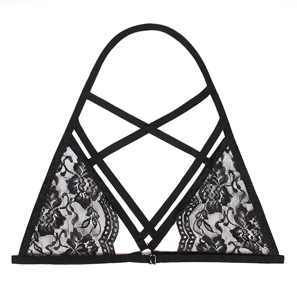 

Women Summer Sexy Sport Yoka Bandage Lingerie Corset Push Up Embroidery Transparent Underwear Bra Briefs