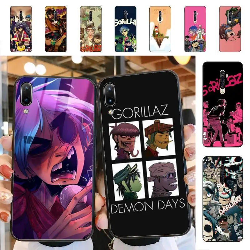 

YNDFCNB Gorillaz Boat Illust Music Phone Case for Vivo Y91C Y11 17 19 17 67 81 Oppo A9 2020 Realme c3