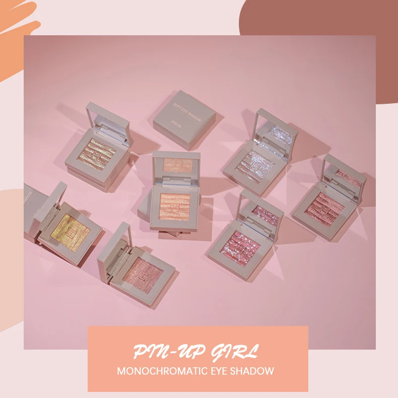 Однотонные тени для век с высокой блестящей текстурой блестящие перламутровые