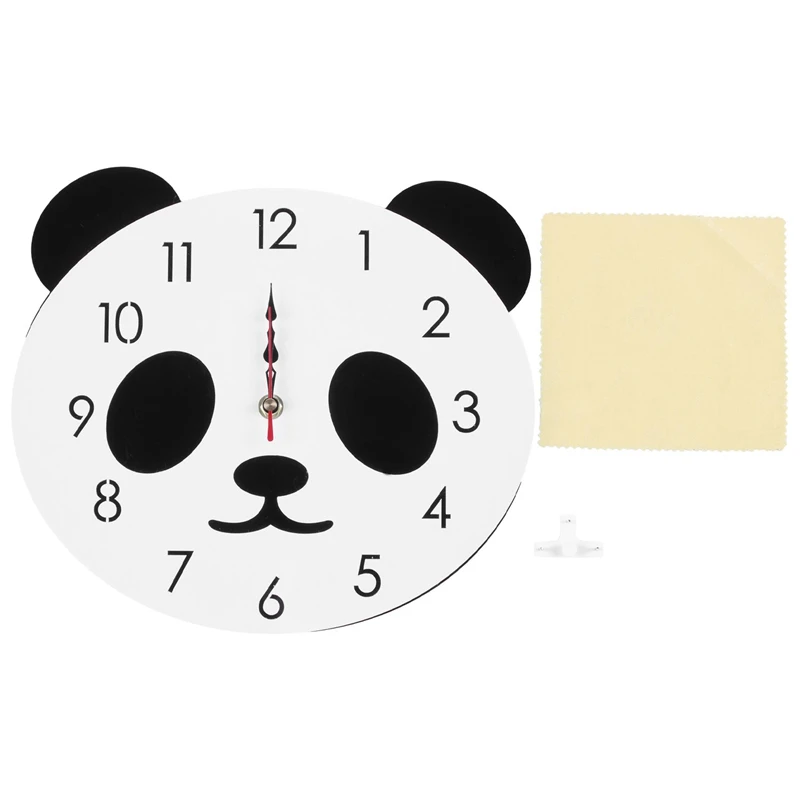 Lovely Panda Clocks Wall Stickers For Kids Rooms Home Decoration Clock |