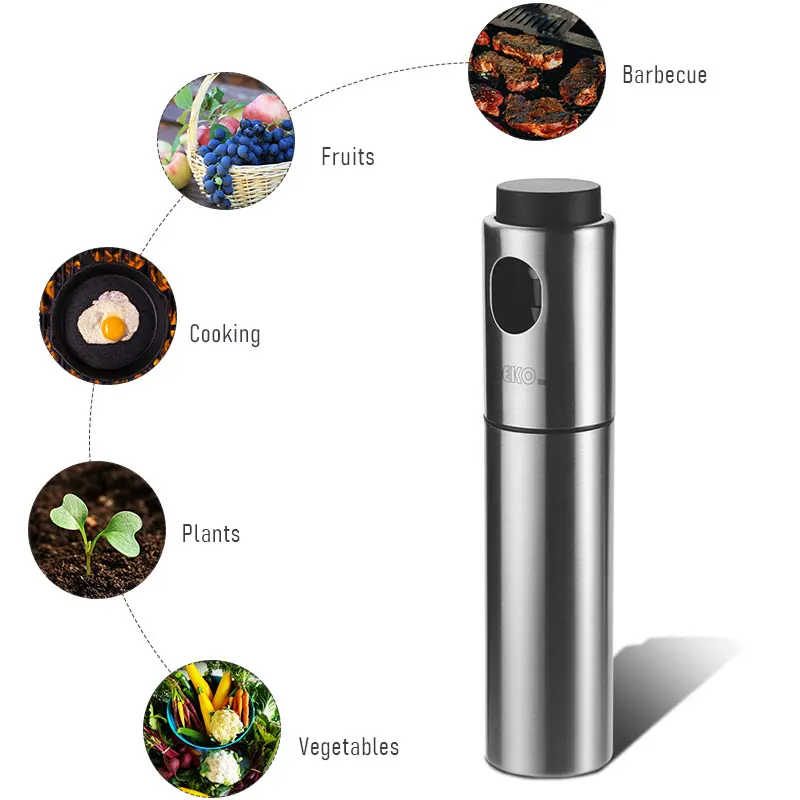 

BBQ Oil Cooking Grill Dispenser Oil Spraying Glass Stainless Steel Kitchen Supplies Oil Spray Bottle Home Kitchen accessories