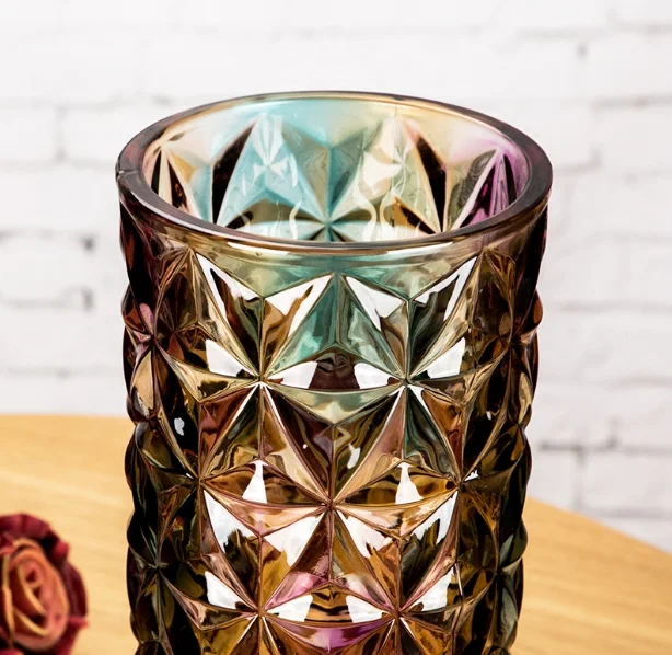 European Large Crystal Glass Vase Living Room Small Fresh Decoration Flower Arrangement Hydroponic Dried Floor Q294 | Дом и сад