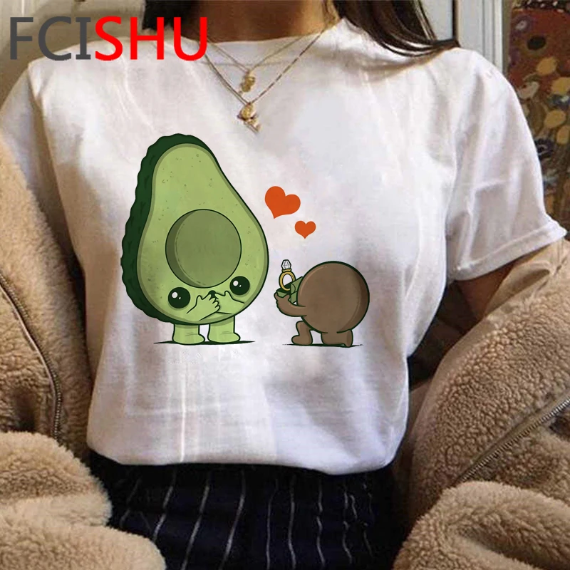 Милая забавная футболка с авокадо Женская милая аниме большого размера женская