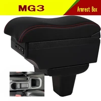 for morris garages mg3 armrest box center console central store content storage box with cup holder usb australian right driving