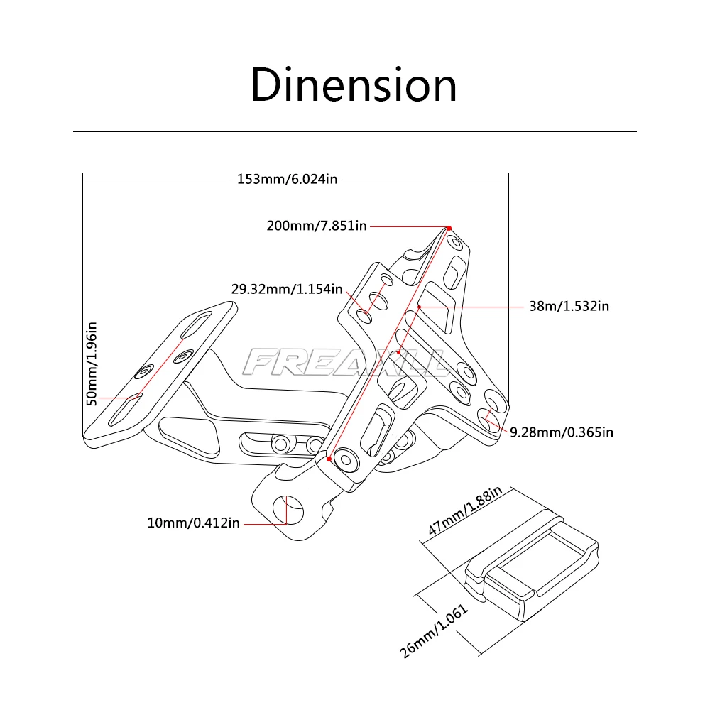 Держатель кронштейна номерного знака для мотоцикла скутера YAMAHA TTR250 TTR600 TTR 250 600 |