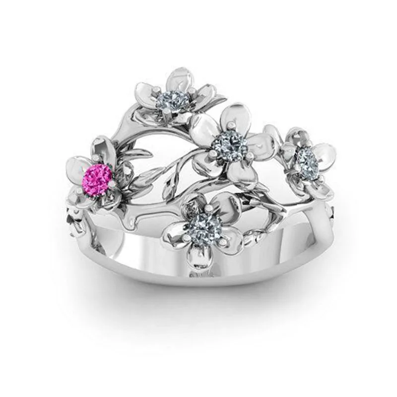 Женские свадебные кольца с кристаллами циркониевые обручальные модные