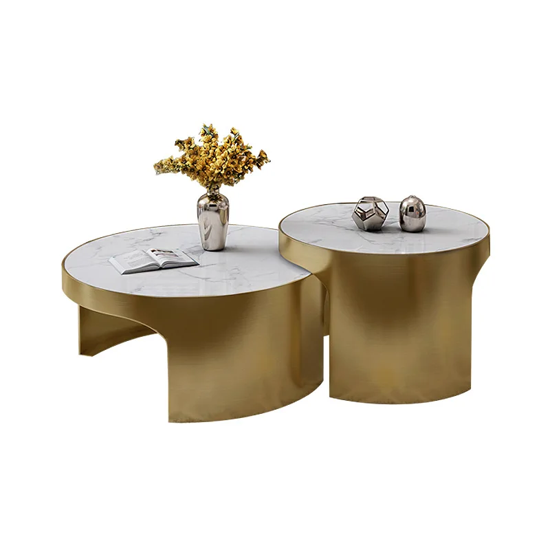 

Современный минималистичный скандинавский светлый роскошный черный титановый Круглый Кофейный Столик креативного размера