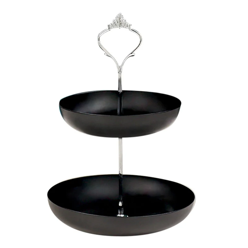 

Simple Double Deck Wrought Iron Jewelry Rack Home Decoration Jewelry Display Rack Storage Rack Double Deck Wrought Iron Tray