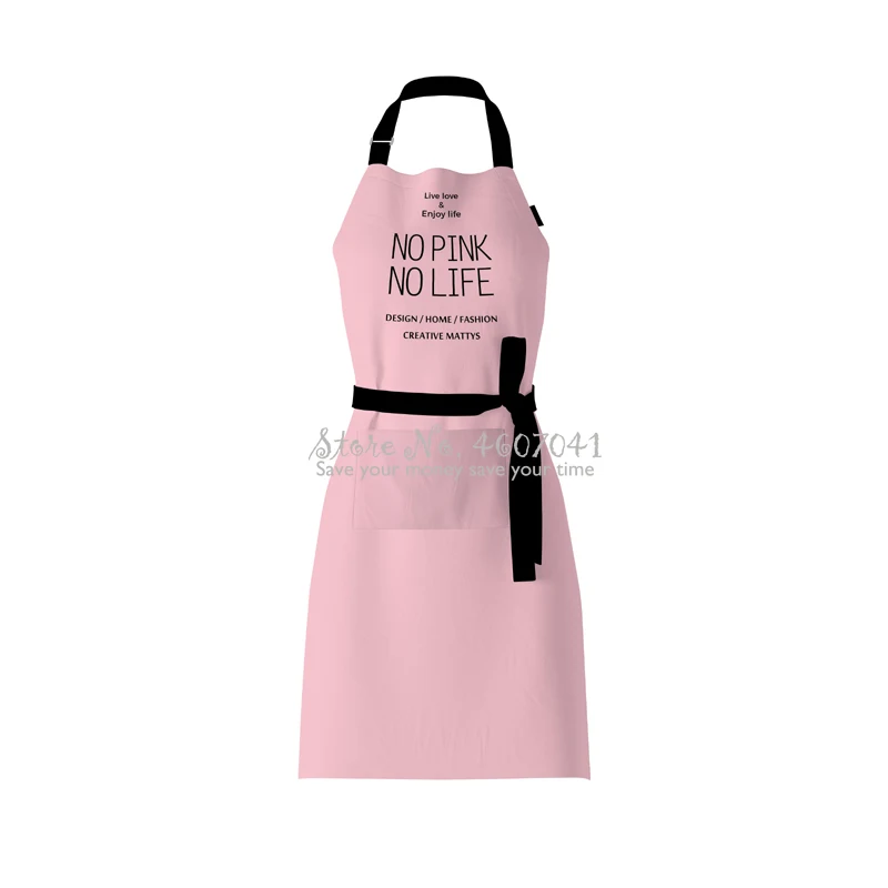 Домашний хлопковый фартук розового цвета простой стиль Лидер продаж домашний