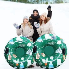 1.5M Inflatable Doll Outdoor Sports Skiing Inflatable Sled With Snowman Decor Garden Toys Party Arrangement Props