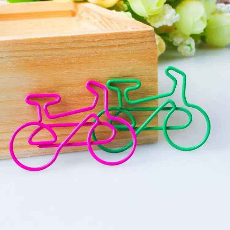 

10pcs Bicycle Paper Clip Paper Clip Cute Bookmark Paper Clip Custom Paper Clip Office Clip