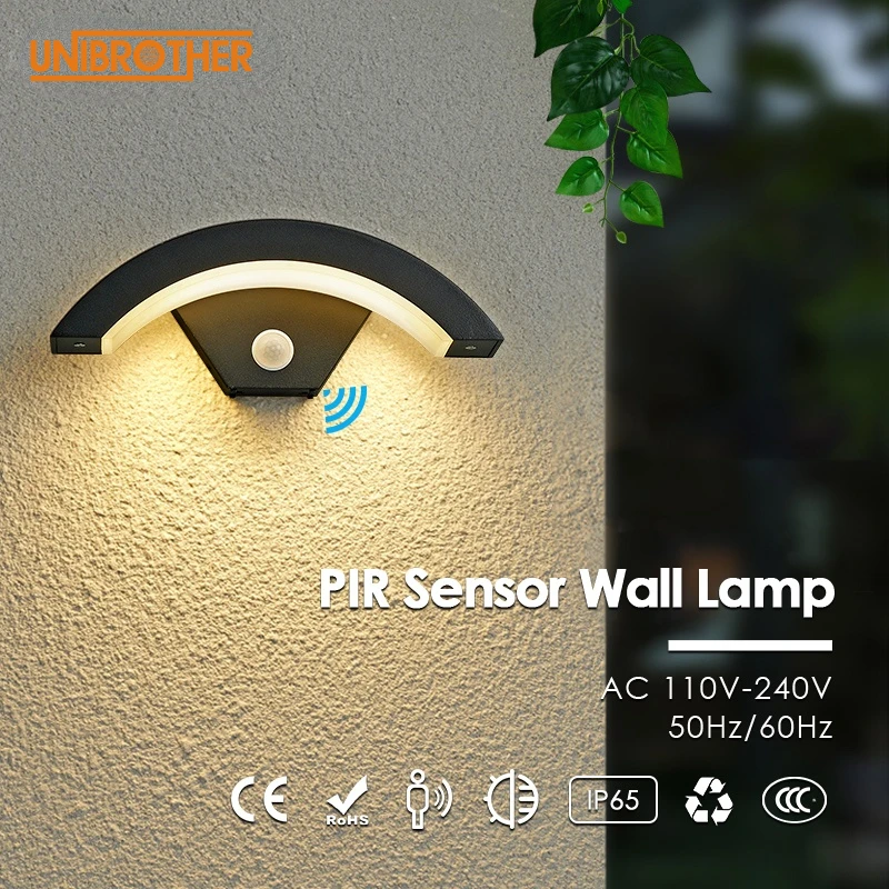 

24W LED Outdoor Wall Lamp, Street Lamp, With Motion Sensor, Aluminum Body, Weatherproof, 220V, for Porch or Gardens Lighting