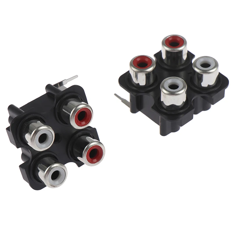 

2pcs 4way 6Pin RCA Female Audio Video Plug AV Concentric Socket Connector