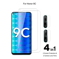 for honor 9c camera lens film tempered glass screen protectors protective guard hd clear