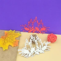 metal burning christmas candle cutting die for diy punching collection album photo album paper card decoration