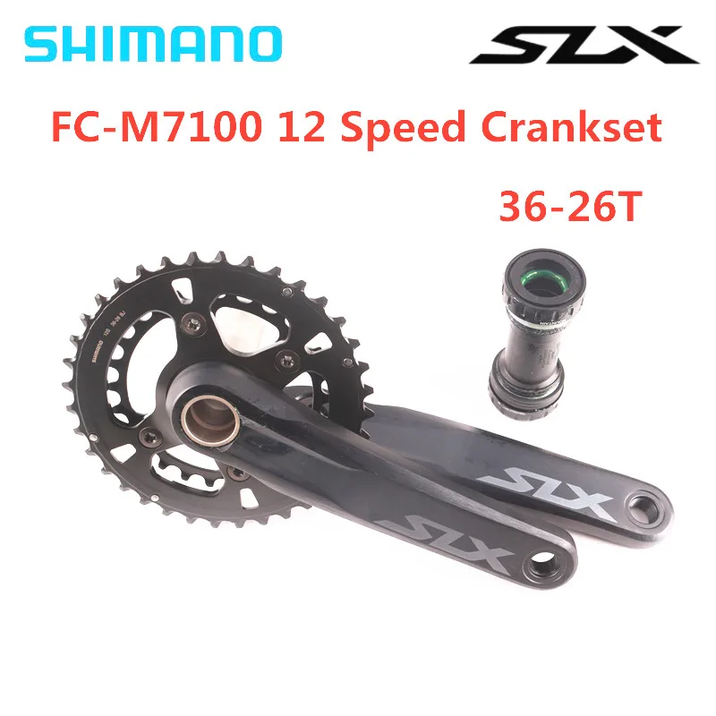 Shimano SLX FC M7100 2x12 Скорость MTB велосипедный шатун полый Tech II 36-26T 170 мм 175 мм двойная цепь MTB велосипед Кривошип с BB