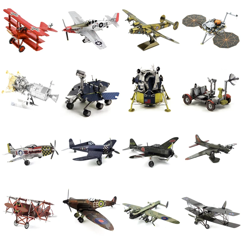 

Colorful Aircraft Fighter Helicopter 3D Metal Puzzles Aviation Plane Model Kits Laser Cut Jigsaw Adults Kids Collection Gift Toy