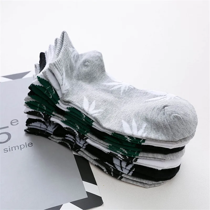 Мужские носки Новые кленовые с листьями в трубке хлопок скейтборд пеньковые