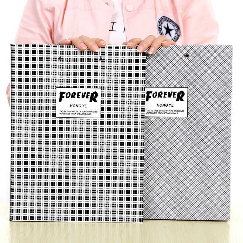 Офисная папка А4 с зажимом органайзер для документов твердым покрытием модный