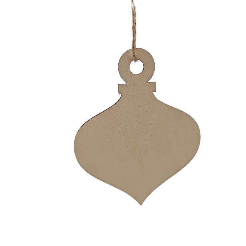 

10PCS 10X8CM Wooden Ornaments Unfinished with Hole Predrilled Natural Wood Slices for Crafts DIY Christmas Ornaments