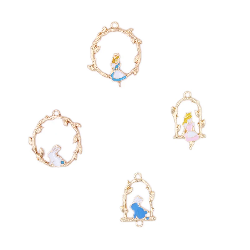 10 шт./лот мультяшный венок для девочек милый кролик красивая девушка подвески с