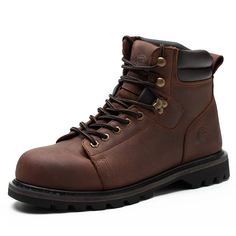 

Labor Protection Shoes American Size Gutteyi Top Layer Niuba Leather Safety Shoes Steel Anti Smashing and Work Shoes SH