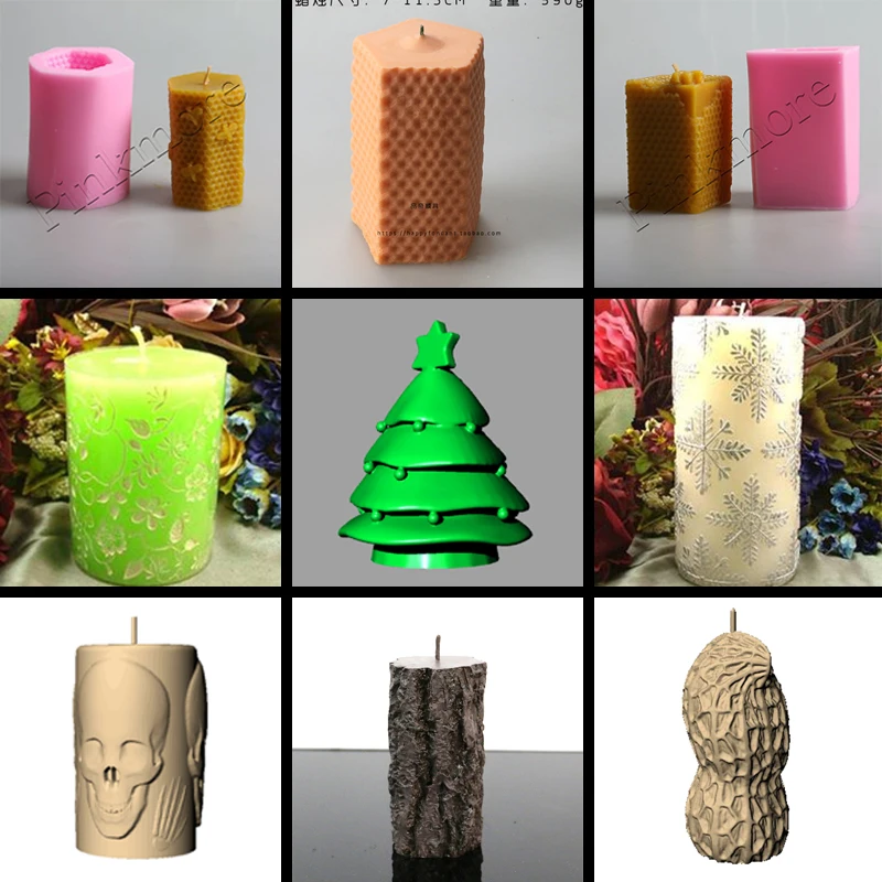 Форма квадратная круглая и стандартная для свечей силиконовая форма мыла глины