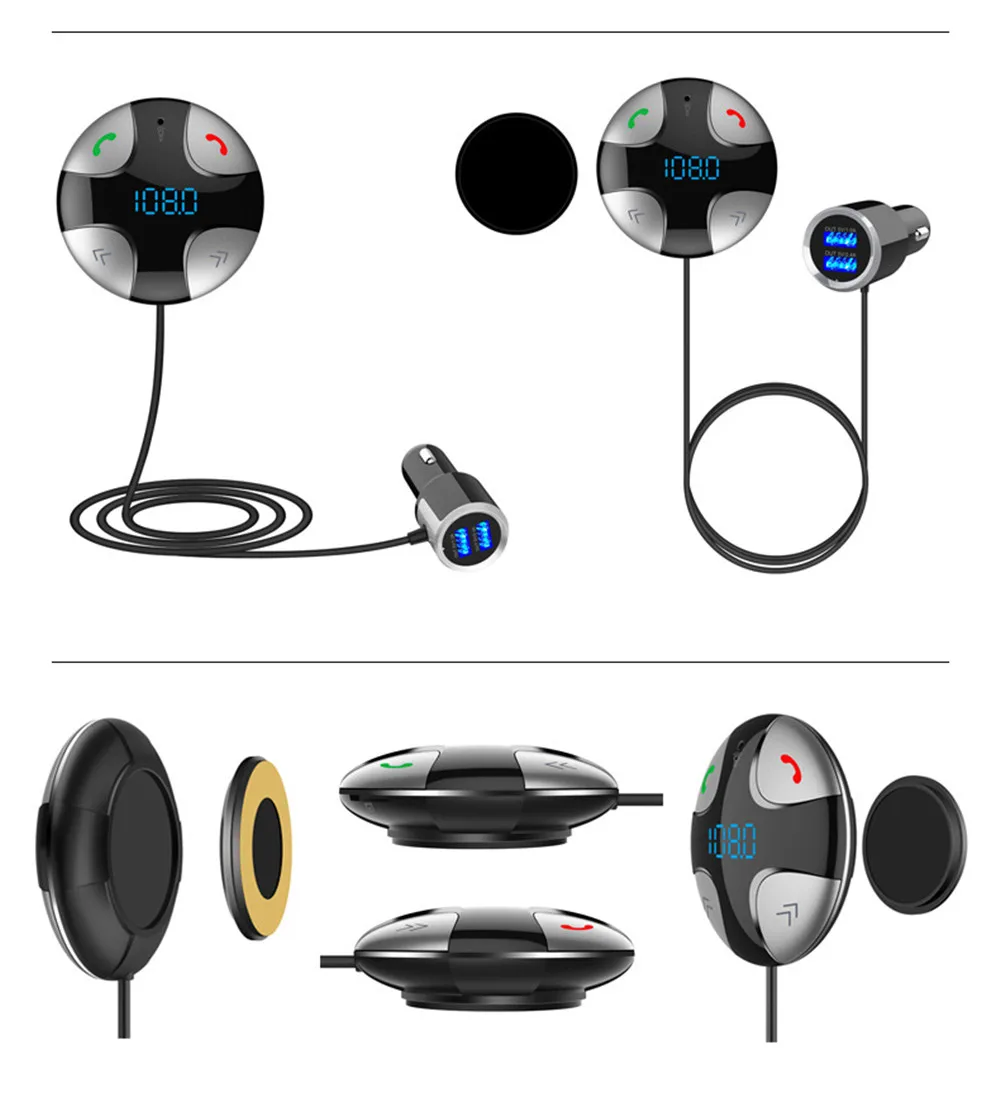 Bluetooth V3.0 автомобильный комплект MP3-плеер fm-радио Bluetooth гарнитура автомобильный комплект беспроводной fm-передатчик модулятор с USB зарядкой
