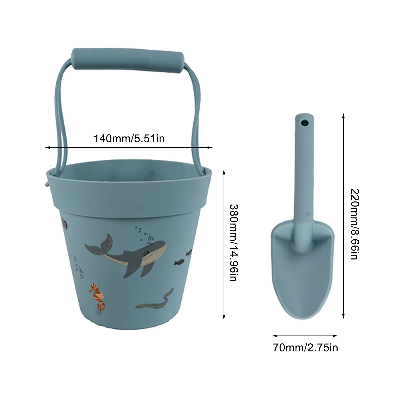 

Silicone Children Beach Toys 6 Pcs Kit Baby Summer Digging Sand Tool with Shovel Water Game Play Outdoor Toy Set Sandbox for Kid