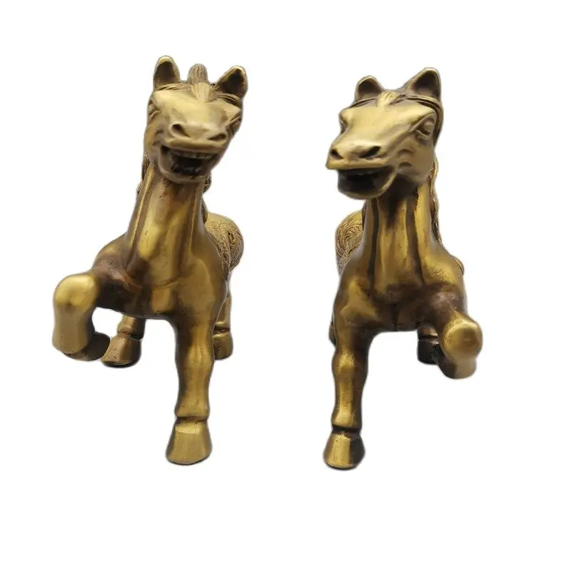 

Chinese Old Bronze Statue Long Fengma