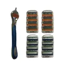 1 держатель + N лезвие бритвы лезвия, совместимые с Gillettee Fusione бритвы Для мужчин бритвы Razor Blades, 5-ти слойной бритвы Кассета для Для мужчин для бритья