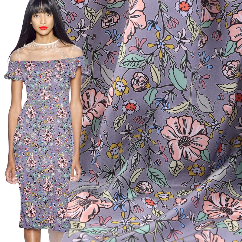 19 летнее Новое Брендовое платье из крепдешин с цифровой печатью 114 см Ширина 16