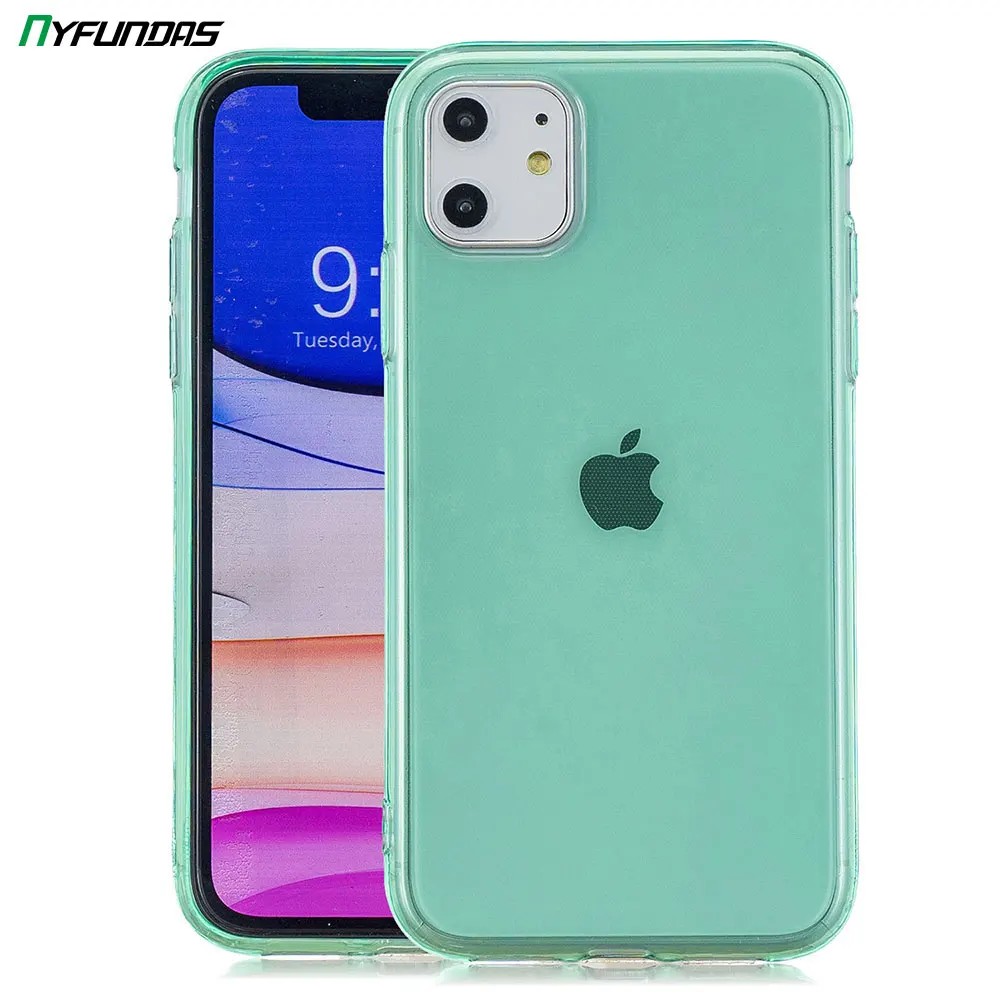 Прозрачный чехол для iPhone 11 Pro Max X XR XS 8 Plus 7 6 S прозрачная Мягкая силиконовая задняя