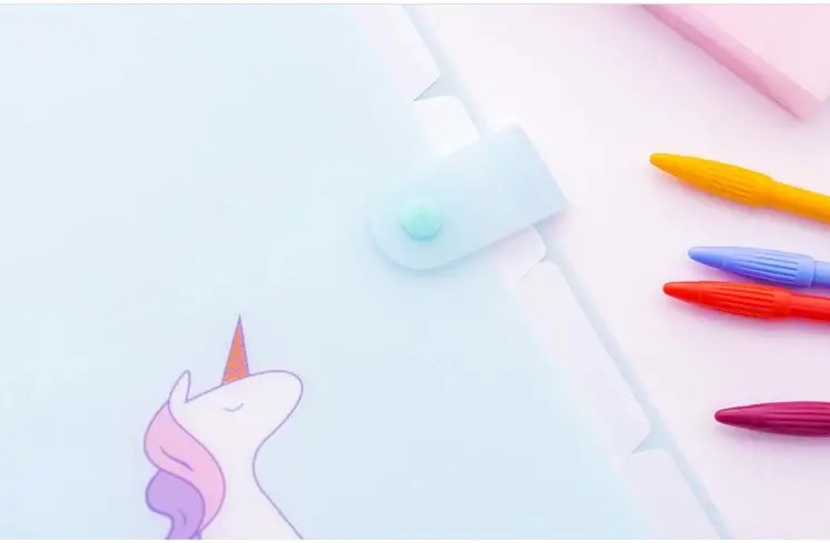 Креативные сумки с единорогом 5 A4 держатель для купюр папка хранения застежки