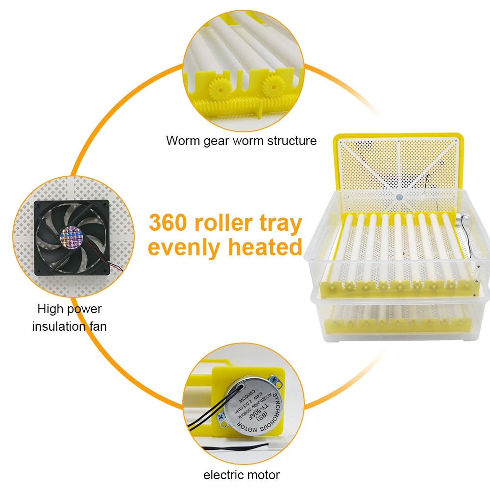 Полностью автоматический инкубатор для яиц 112-312 мини-роликовое инкубационное