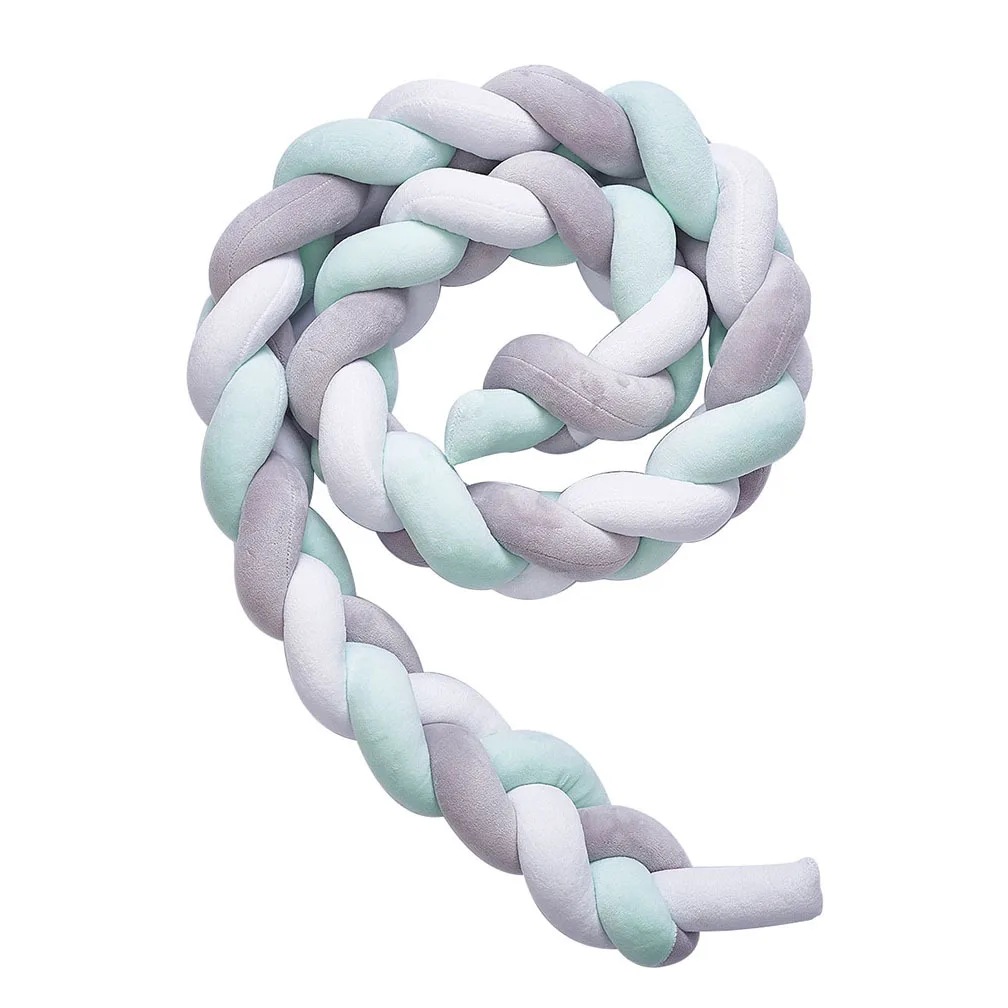 Детская кроватка-бампер длинная тканая трехжильная детская кроватка подушка с