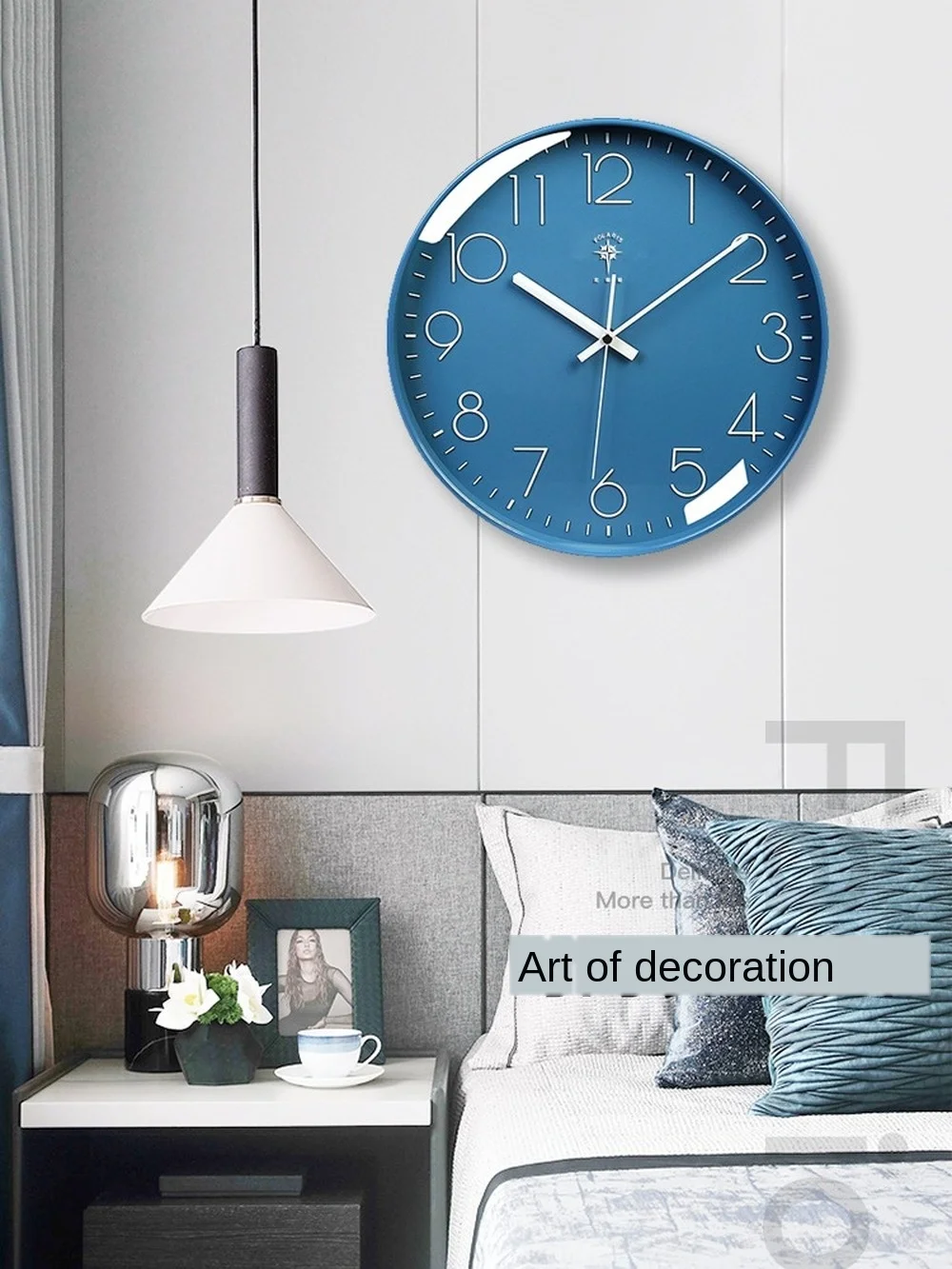 Простые настенные часы в скандинавском стиле будильник с датой и температурой