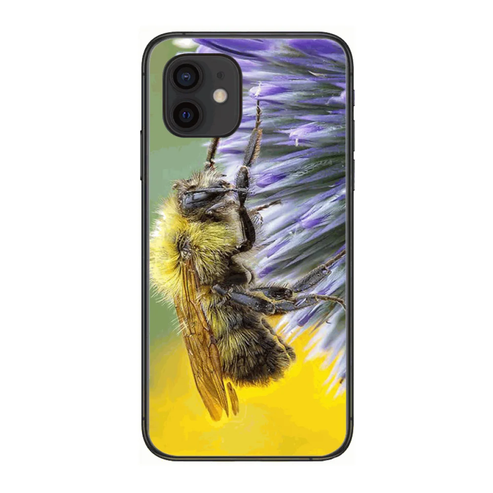 

Golden honeycomb bee Style Phone Case cover For iphone 12 pro max 11 8 7 6 s XR PLUS X XS SE 2020 mini black cell shell