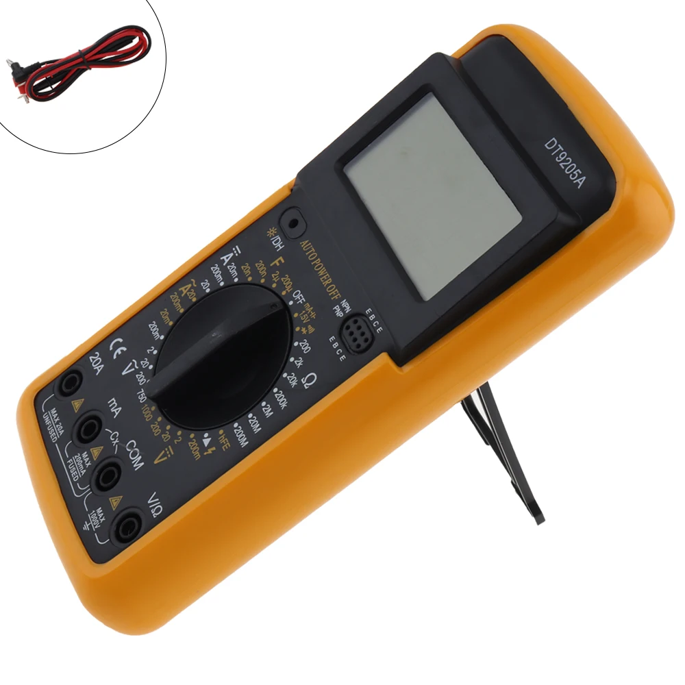 DT9205 Профессиональный цифровой мультиметр электрический ручной Амперметр