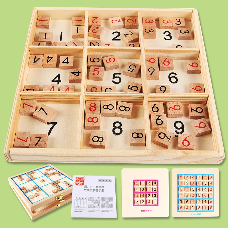 

Board Puzzle Sudoku Wooden Game Games for Teenagers Sudoku Wooden Juegos Inteligencia Board Games for Children Sudoku BG50SD