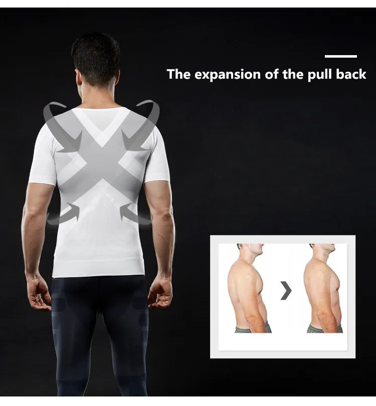 Утягивающий корсет для мужчин утягивающий талии и живота рубашка похудения