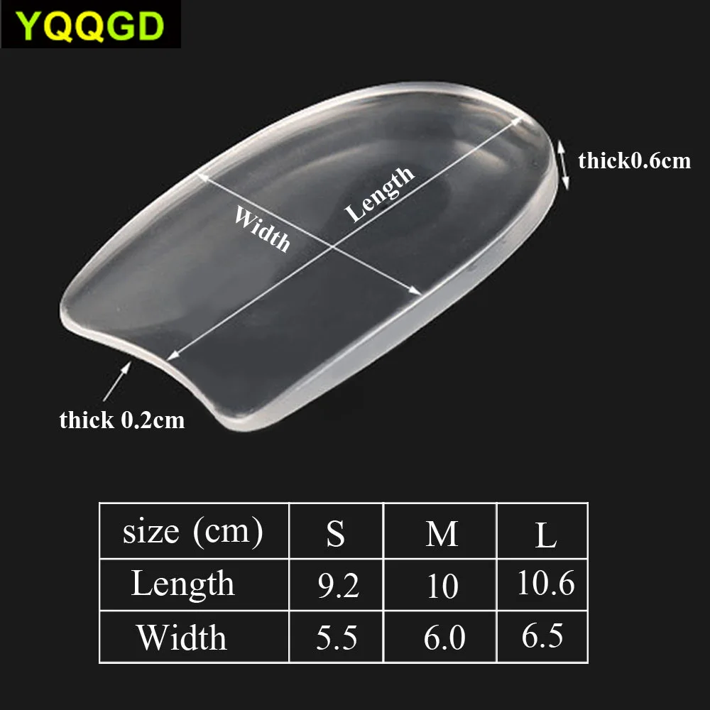 1 пара силиконовых гелевых подушек для ног эластичные половинные стельки