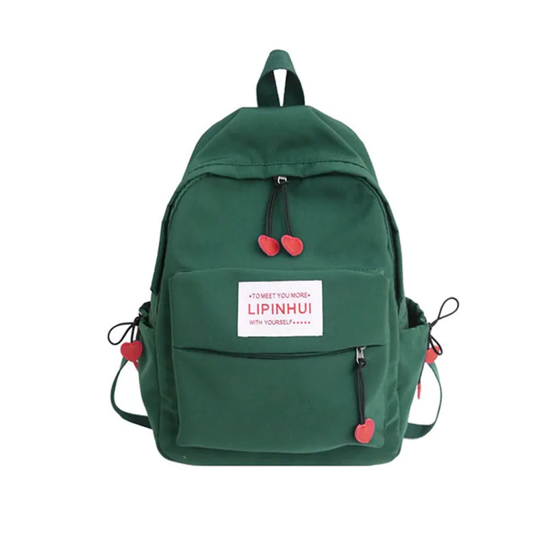 

High Quality Canvas Backpack Travel Bag Printing Heart Backpack School Bag For Teenage Girls Laptop Backpacks