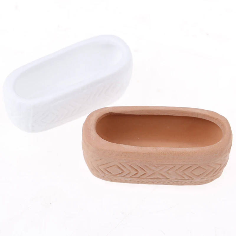 

Simulation Garden Flower Pot Model Toy for Doll House Decoration 1/12 Doll house Miniature Accessories Mini Ceramic Flowerpot